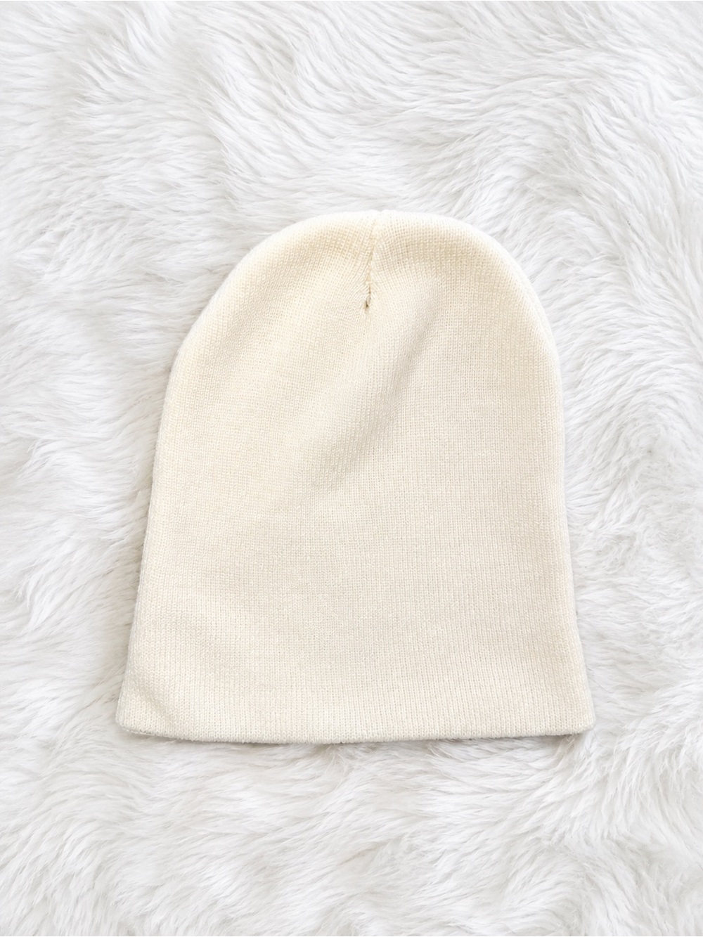 Cream Beanie Hat